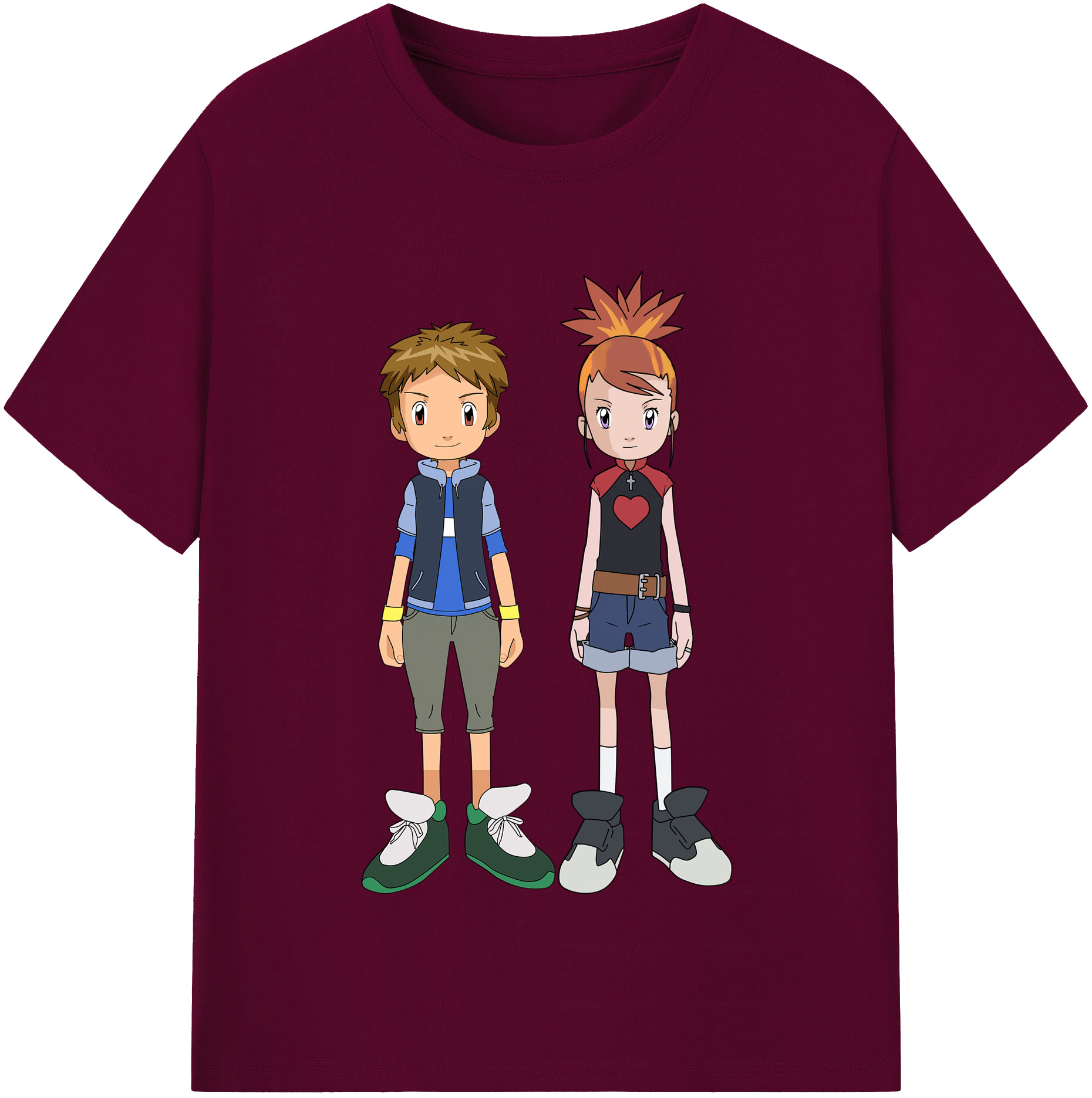 （画像用） Digimon デジタルモンスター/デジモン レディースカジュアルプリントTシャツ（綿100％）